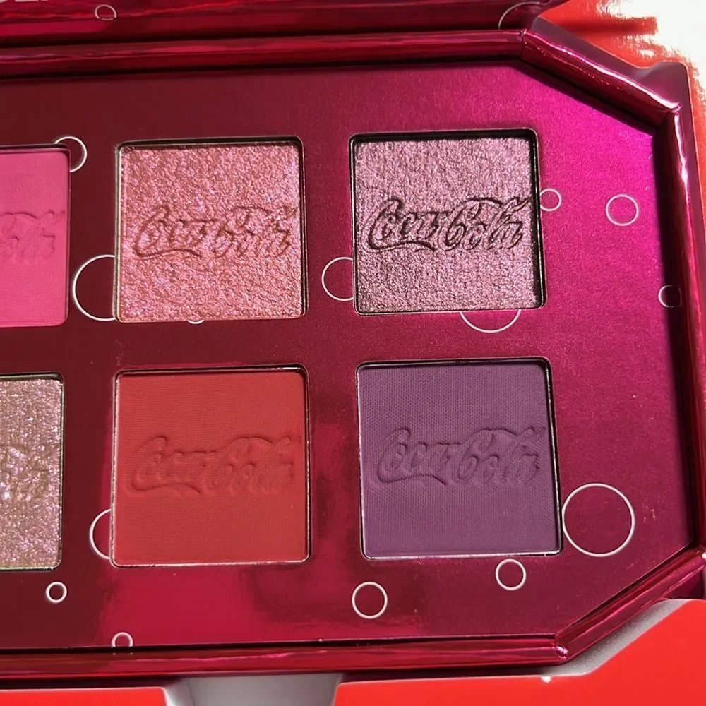 Cherry Coca Cola Pink and Red Eyeshadow Palette Vibrant Makeup